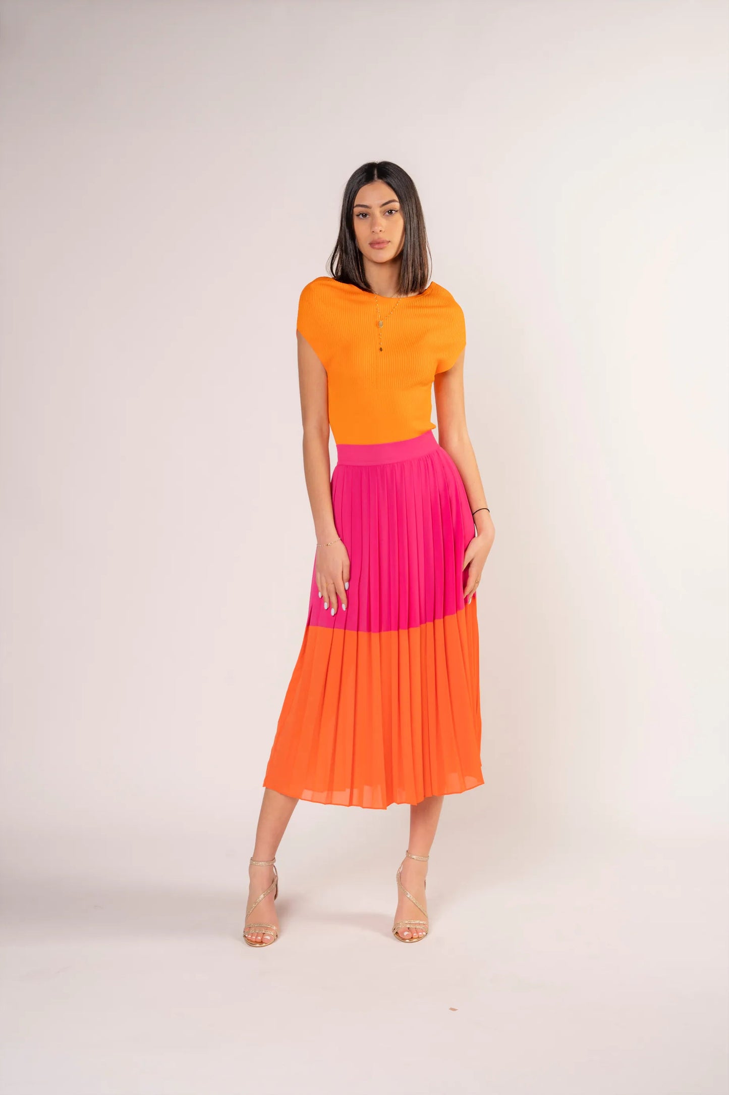 Orange vs Pink skirt